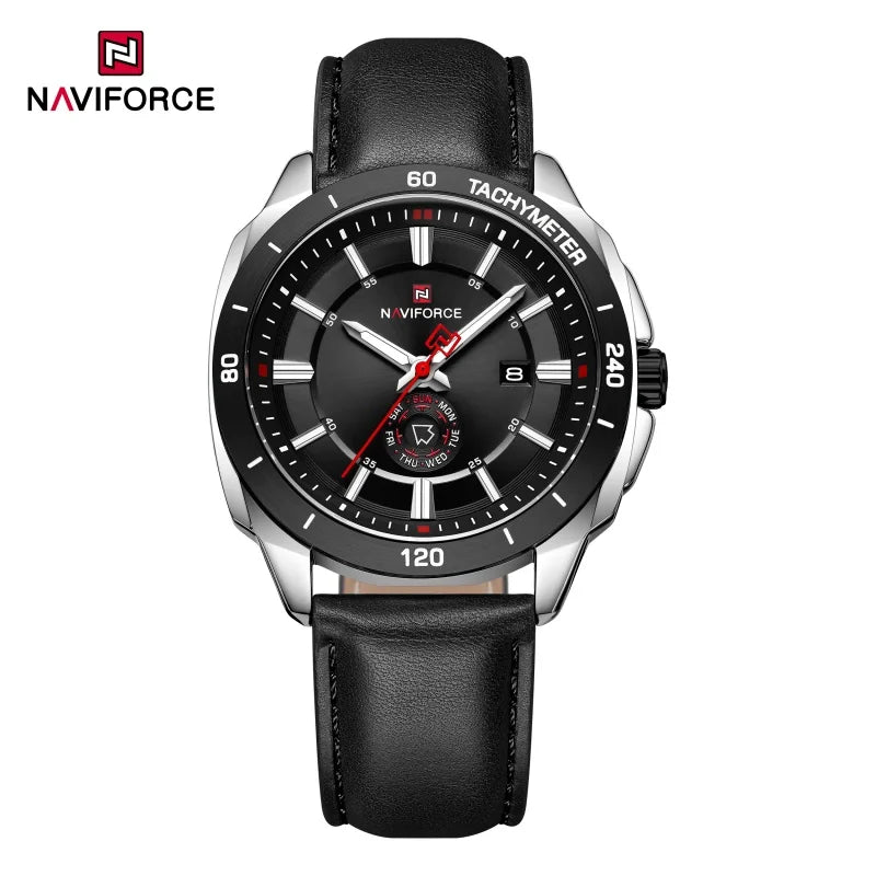 Montre Homme NAVIFORCE 2026 Quartz Cuir Sport Casual Jour Date – Élégante Fashion