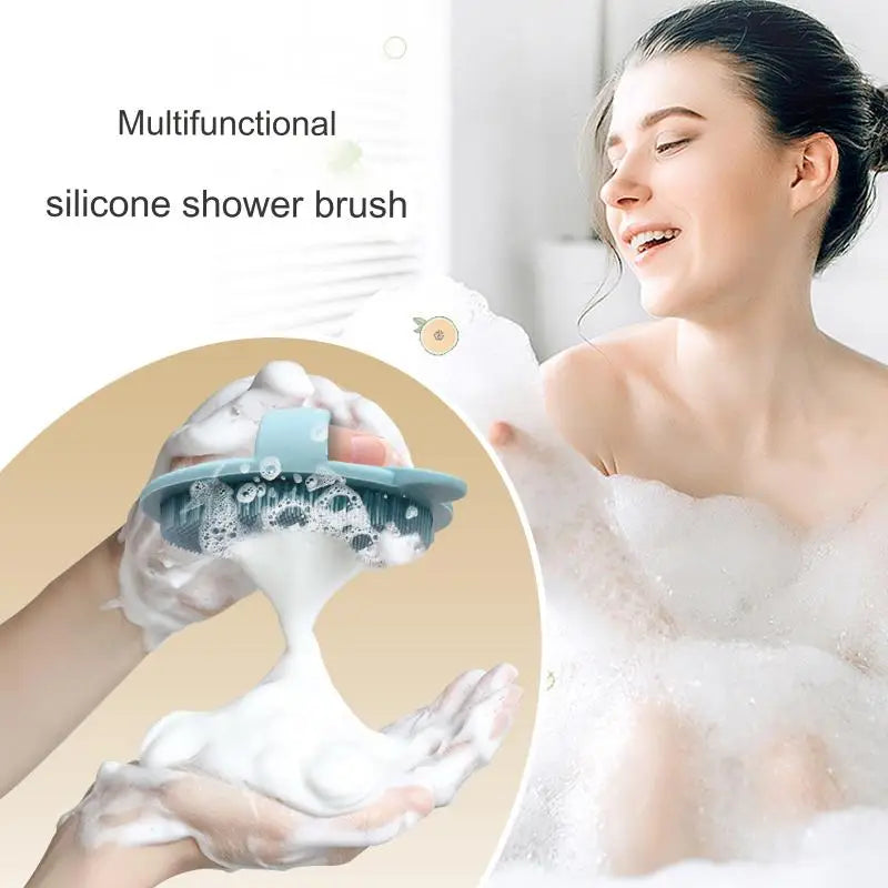 Brosse Shampoing Dinosaure en Silicone - Massage Cuir Chevelu, Anti-Pellicules & Croissance