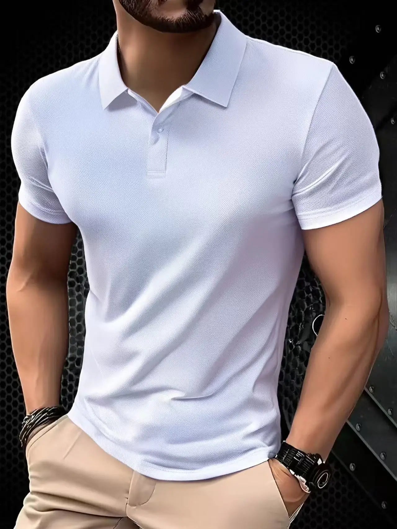 Polo Sport Homme Ultra-Léger Séchage Rapide – Couleur Unie & Anti-Transpiration | Fitness, Gym & Running | Respirant