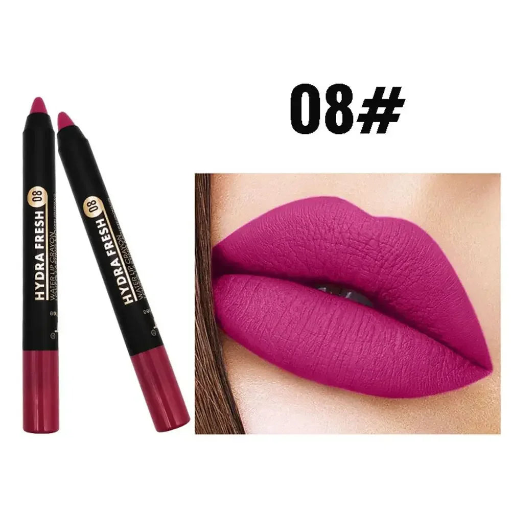 Crayon Rouge à Lèvres Mat Velvet 9 Couleurs – Longue Tenue Waterproof | Lip Tint Nude Hydratant Sexy