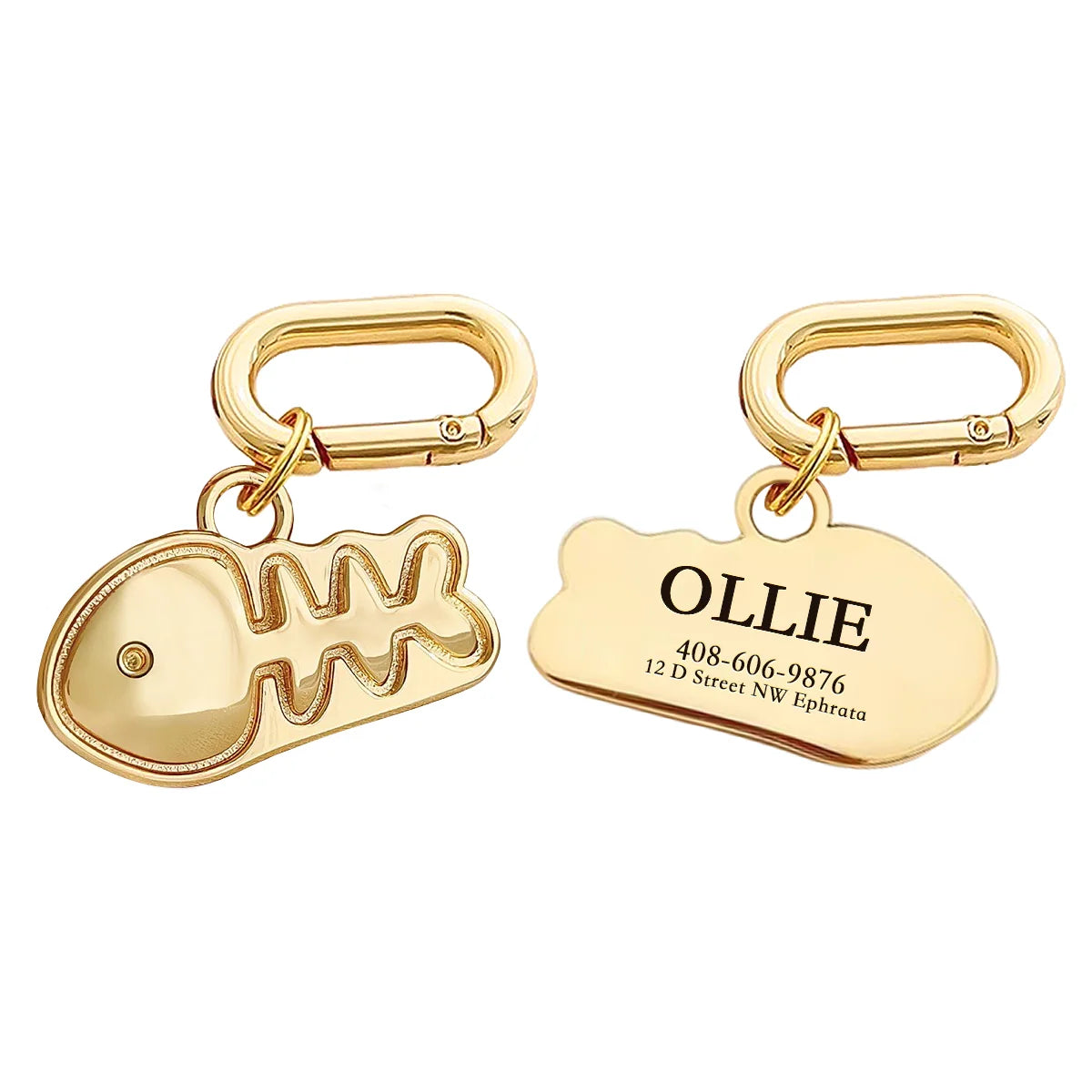 Plaque ID Personnalisée Chien & Chat Memopaw Cuivre Gravure Gratuite Anti-Perte – Médaillon Nom Collier | Accessoires Animaux