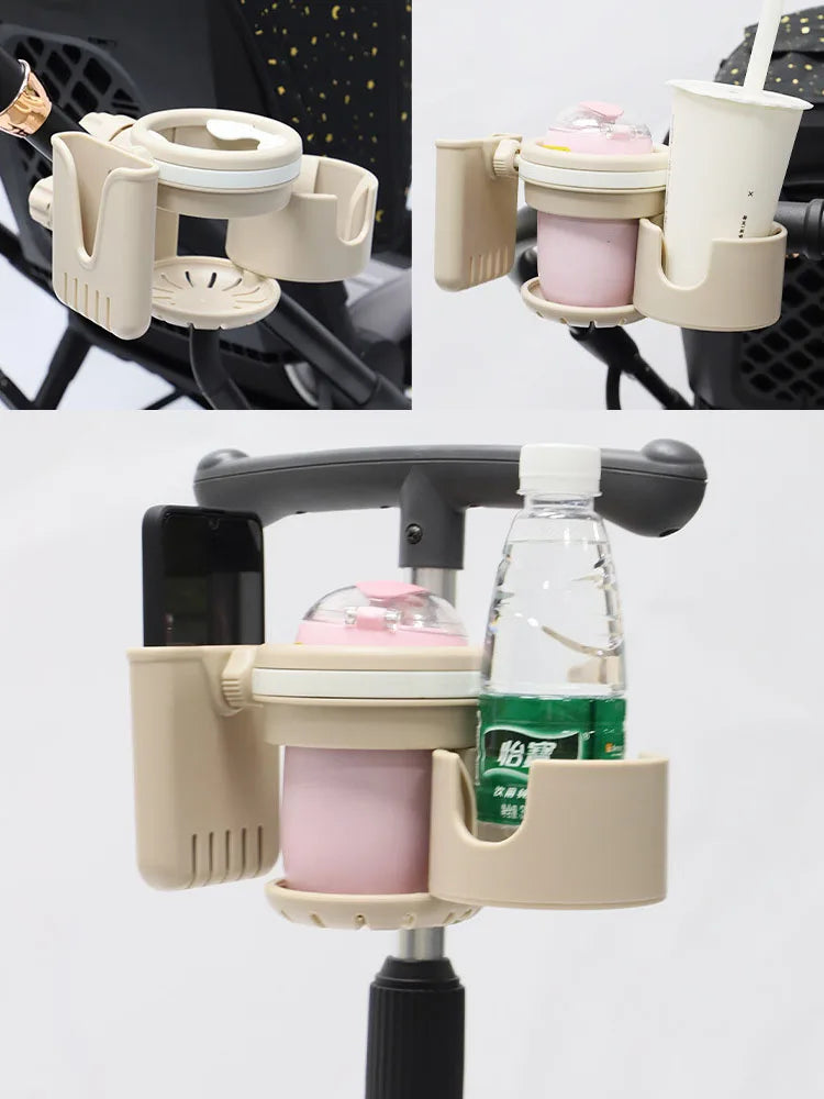 Porte-Gobelet Universel Poussette Bébé – Support Bouteille Café Téléphone Tricycle Fauteuil Roulant