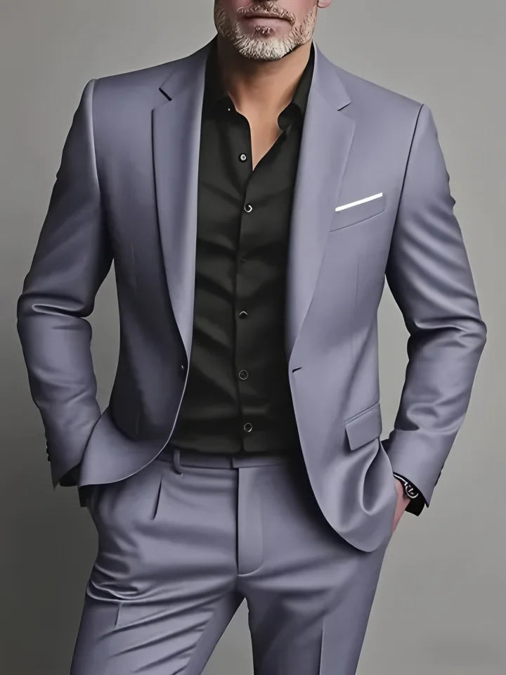 Costume Homme Slim Fit Noir – Ensemble Tuxedo Élégant Mariage & Cérémonie | Mode Homme Premium