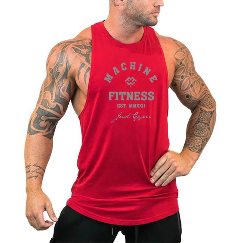 Débardeur Homme Gym Musculation Coton – Sans Manches Fitness Bodybuilding Stringer Jogging