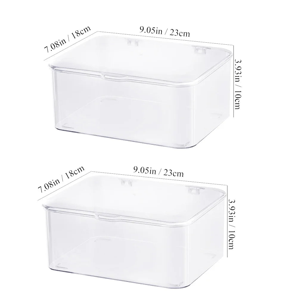 Boîte de Rangement Cosmétiques Acrylique Transparente — Anti-Poussière Grande Capacité