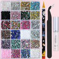 Strass Nail Art 3D Colorés – Diamants Plats Ronds | Déco Ongles DIY