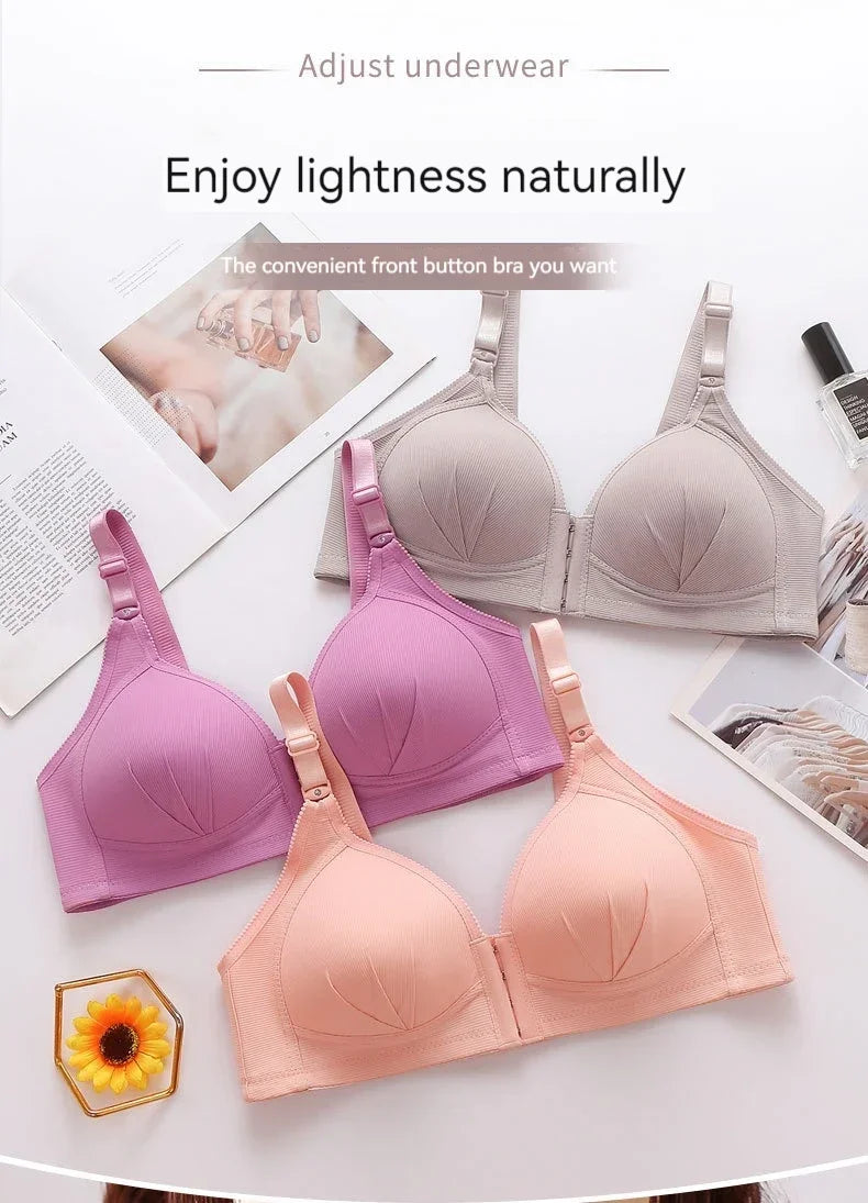 Soutien-Gorge Allaitement Boutons Frontaux Sans Armature – Brassière Maternité Confortable Invisible Femme Enceinte