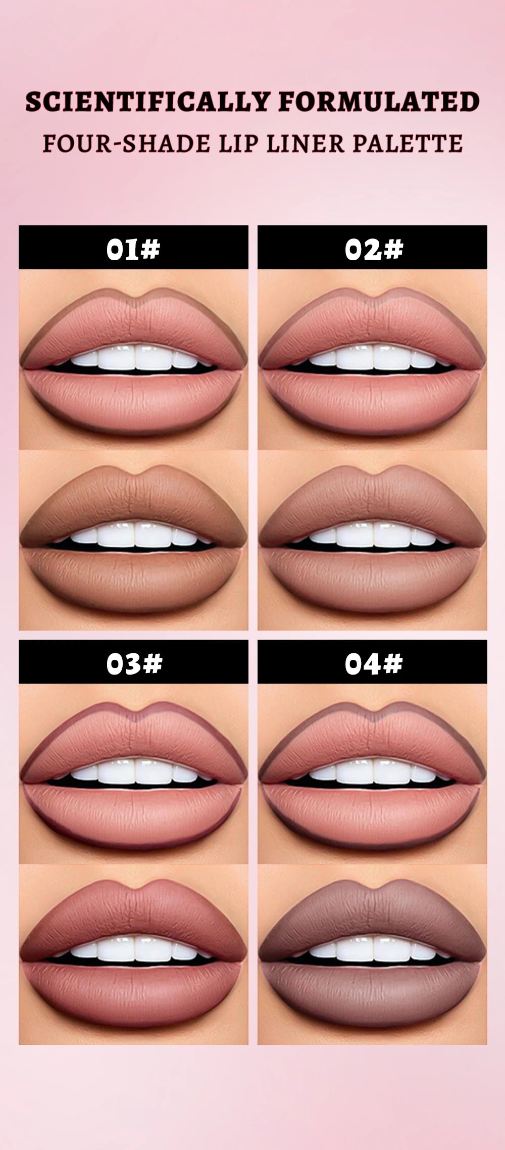 Lip Liner Liquide Mat Waterproof – Applicateur Sponge Tip Teinture | Contour Lèvres Longue Tenue