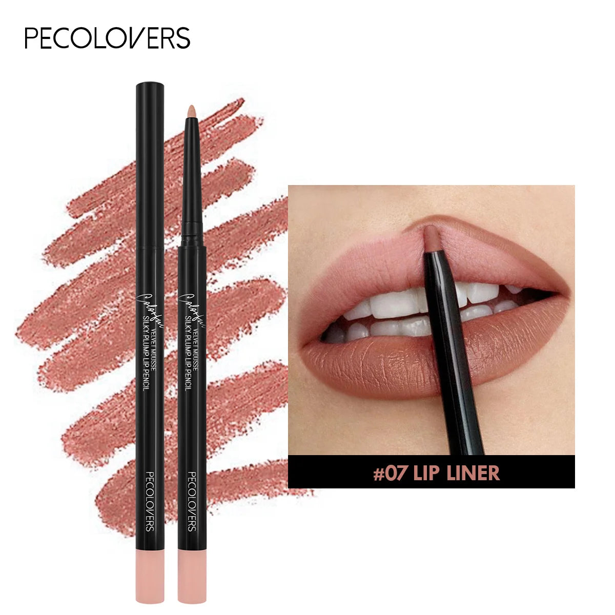 Crayon Lipliner Mat Waterproof – 12 Couleurs Longue Tenue | Contour Lèvres Hydratant