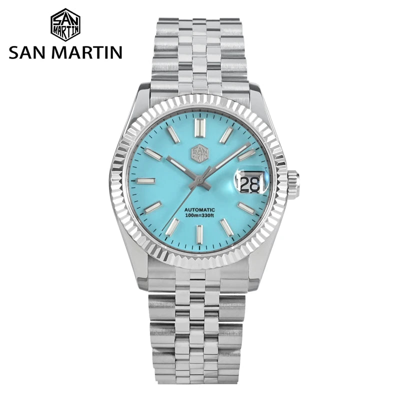 Montre Homme Luxe San Martin 36.5mm Automatique Verre Saphir Étanche 100m BGW9 – Dress Watch Fashion
