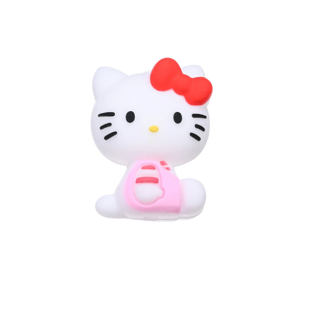 7 Perles Silicone 3D Thème Sanrio Hello Kitty – Perles Focus DIY Colliers Bracelets Attache-Tétine