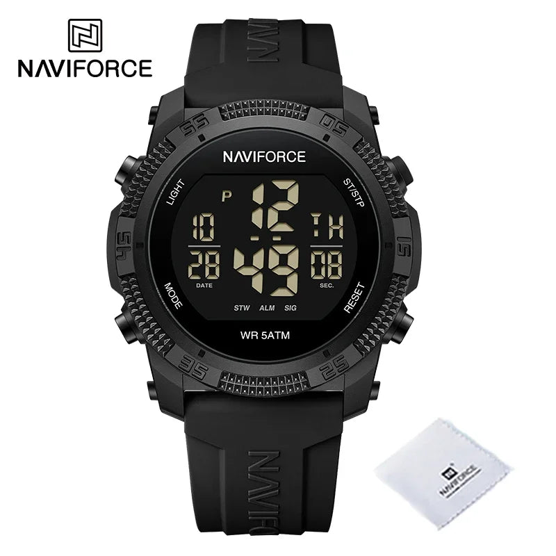 Montre Homme NAVIFORCE Sport Électronique Silicone 5ATM – Étanche Tendance Fashion