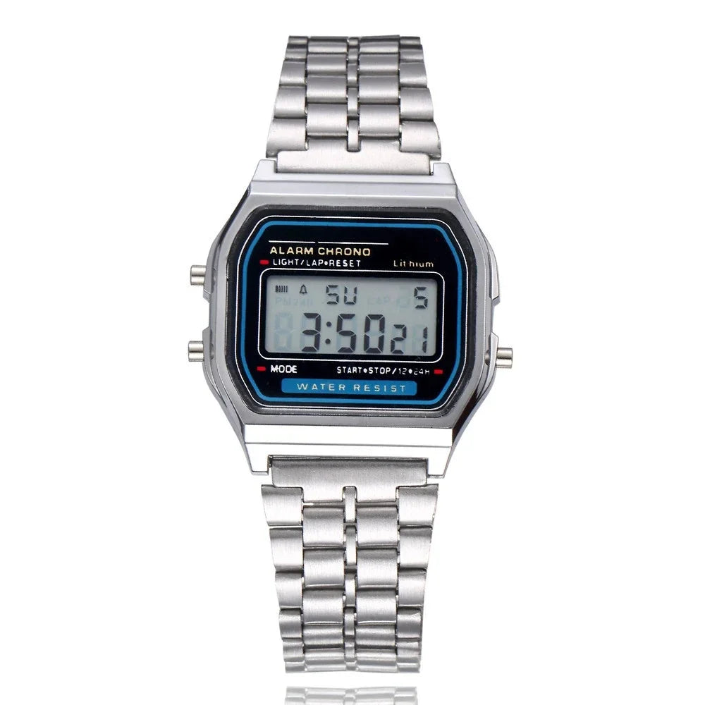Montre Unisexe Digital LED Or Sport 2025 – Bracelet Électronique Étanche Homme Femme