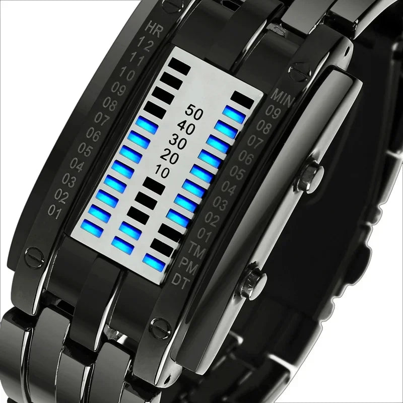 Montre Couple SKMEI 0926 LED Digital – Acier Inoxydable Étanche 5Bar Sport Créatif