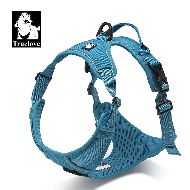 Truelove Harnais Chien Réfléchissant Nylon TLH5651 – Rembourré, Ajustable, Toutes Saisons | Sécurité Voiture & Balade