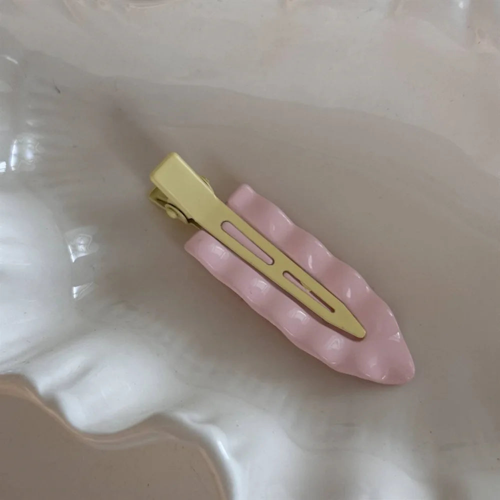 Pince Cheveux Macaron Coréenne – Vague Métallique Sans Couture | Accessoire Frange & Headgear