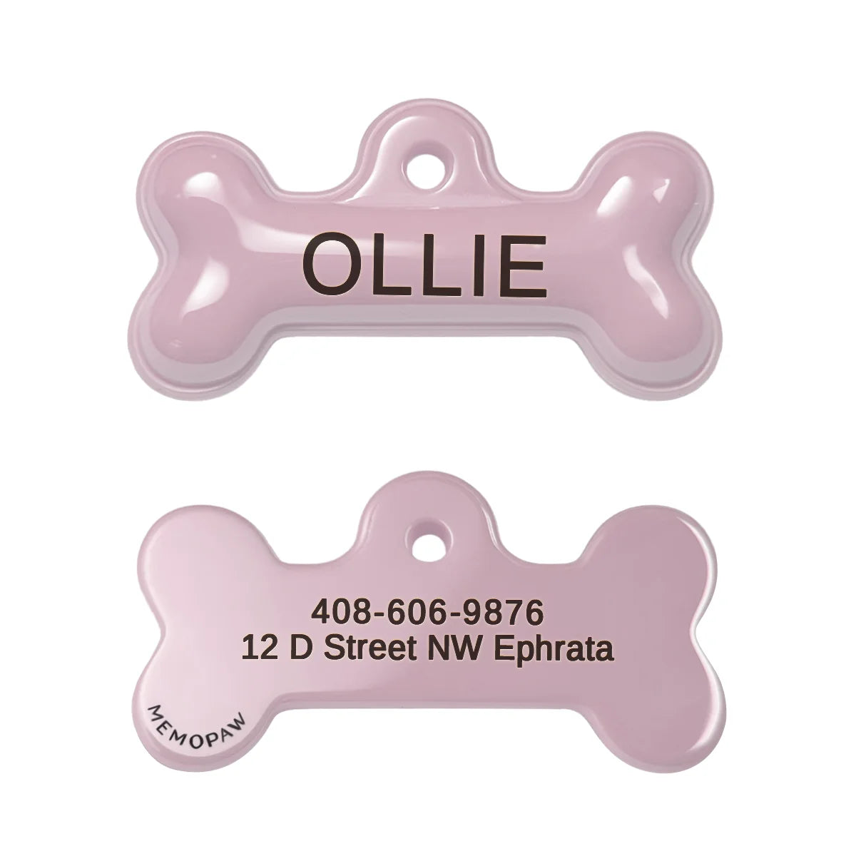 Plaque ID Personnalisée Chien & Chat Memopaw Cuivre Gravure Gratuite Anti-Perte – Médaillon Nom Collier | Accessoires Animaux