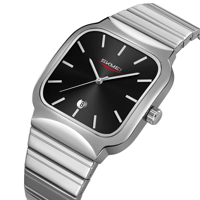 Montre Unisexe SKMEI Luxe Quartz Bracelet Acier – Analogique Date Étanche Fashion