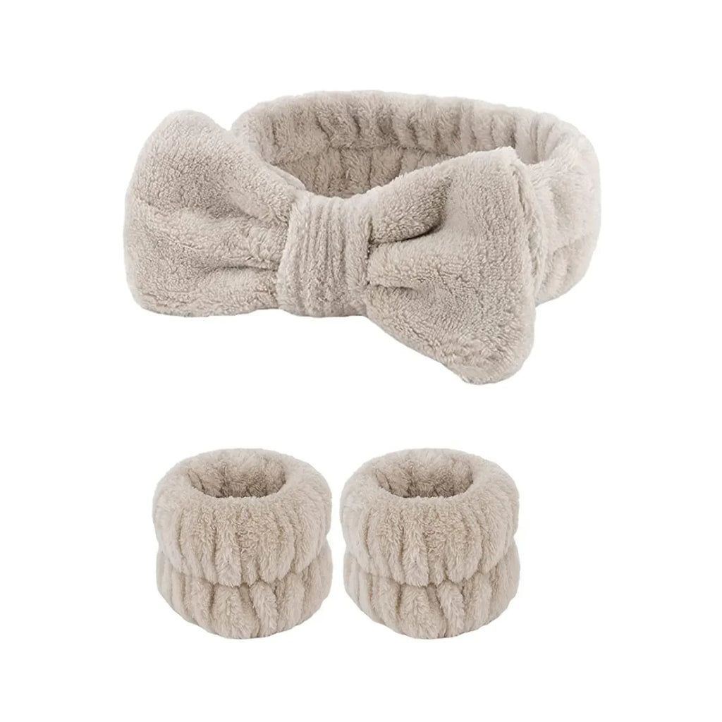 Lot 3 Bandeaux Spa Microfibre – Serre-Tête Lavage Visage & Poignet Absorbant | Scrunchie Maquillage