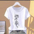 T-Shirt Modal Damen bedruckt A-Linie Rosa – Rundhals Kurzarm | Sportlich-Chicer Sommer-Stil