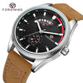 Montre Homme FORSINING Mécanique Automatique Chronographe Calendrier Cuir & Acier – Luxe Haute Qualité