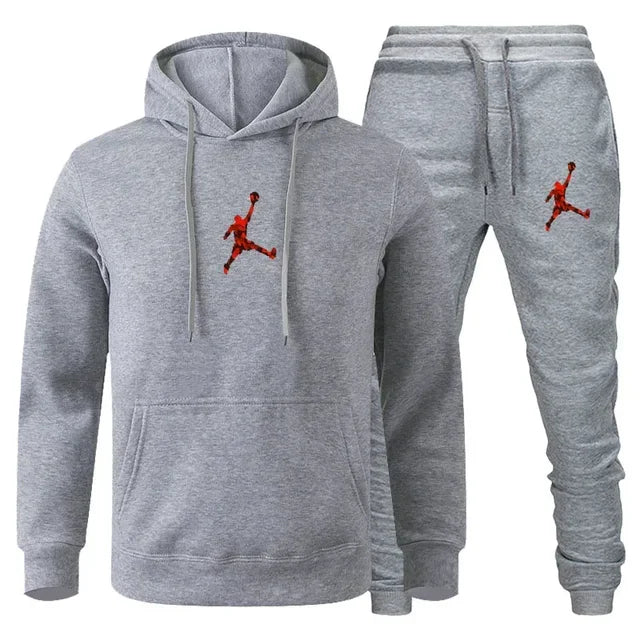 Herren Jogginganzug 2-teilig Langarm Sweatshirt + Freizeithose Fitness Sport Herbst Winter Fashion Bequem Trendig Zeitlos – Premium Jogginganzug 2-teilig Sport Casual Herbst Winter | Herrenmode Sportswear Premium