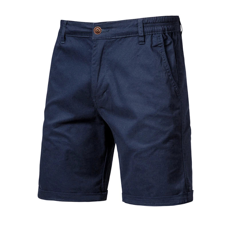 Short Homme 100% Coton Couleur Unie Ceinture Élastique Casual Business Social Plage Été Haute Qualité 10 Coloris Disponibles – Short Premium Multifonction | Mode Homme Été Premium