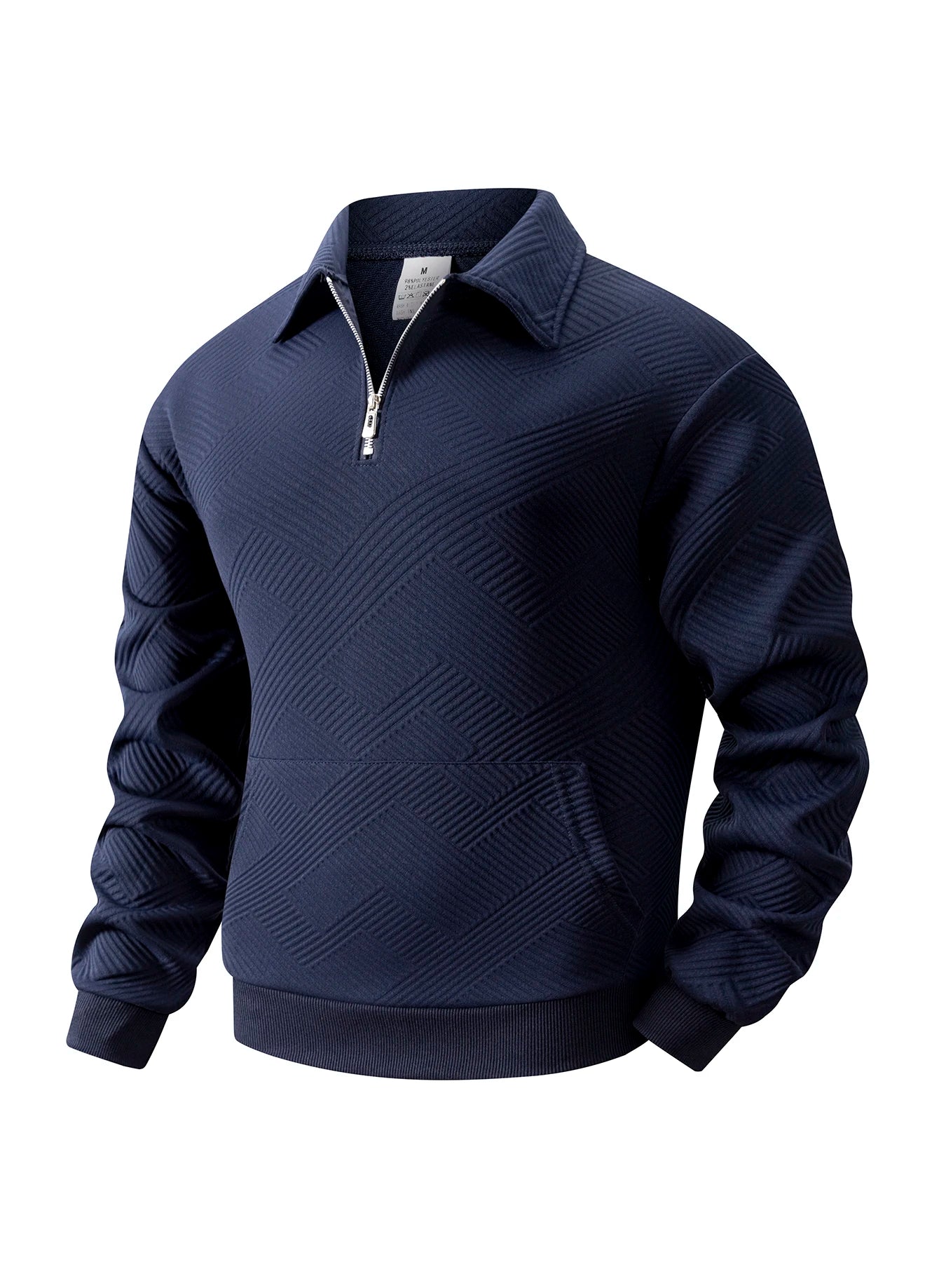 Sweat Homme Quarter Zip Col Polo Roulé Couleur Unie Pullover Manches Longues Casual Outdoor Quotidien Automne Confortable Élégant – Sweatshirt Zippé Premium | Mode Homme Automne Premium