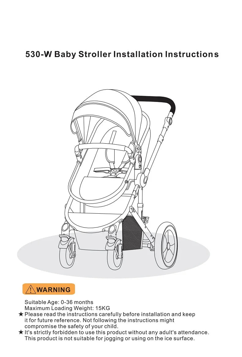 Poussette Bébé 3 en 1 Luxe Pliable Noire – Cadre Aluminium, Haute Vue, Nacelle & Siège | Voyage Nouveau-Né & Nourrisson