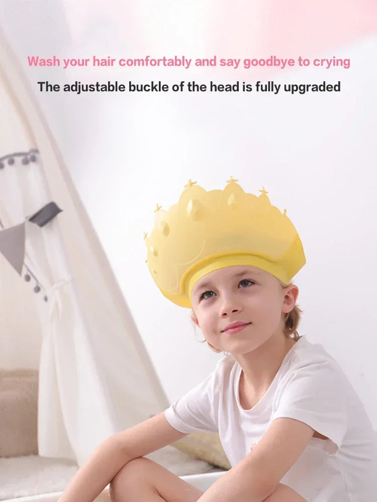 Chapeau de Douche Bébé Enfant – Visière Shampoing Ajustable Protection Oreilles Tête Douce
