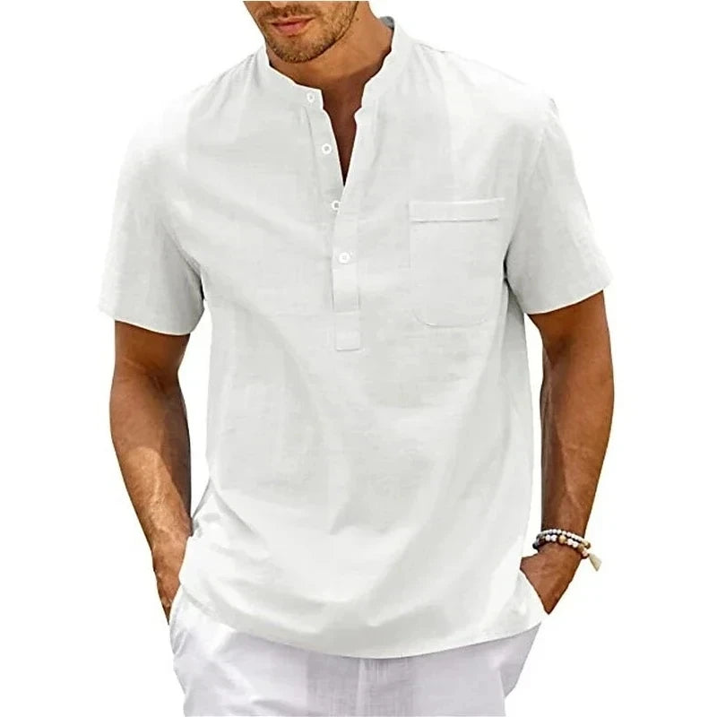 Polo Herren Slim Fit Unifarben Atmungsaktiv Geknöpft Kurzarm Lässig Sommer Bequem Kühl Elegant Zeitlos – Premium Slim Fit Polo Sommer | Premium Casual Herrenmode