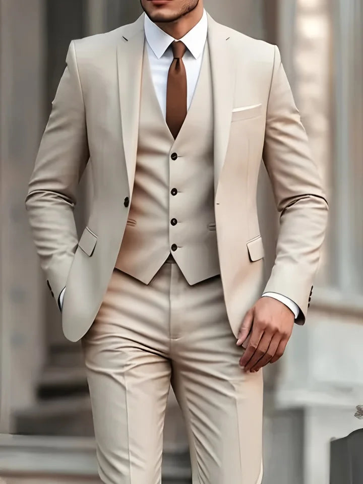 Costume Homme Slim Fit Noir – Ensemble Tuxedo Élégant Mariage & Cérémonie | Mode Homme Premium