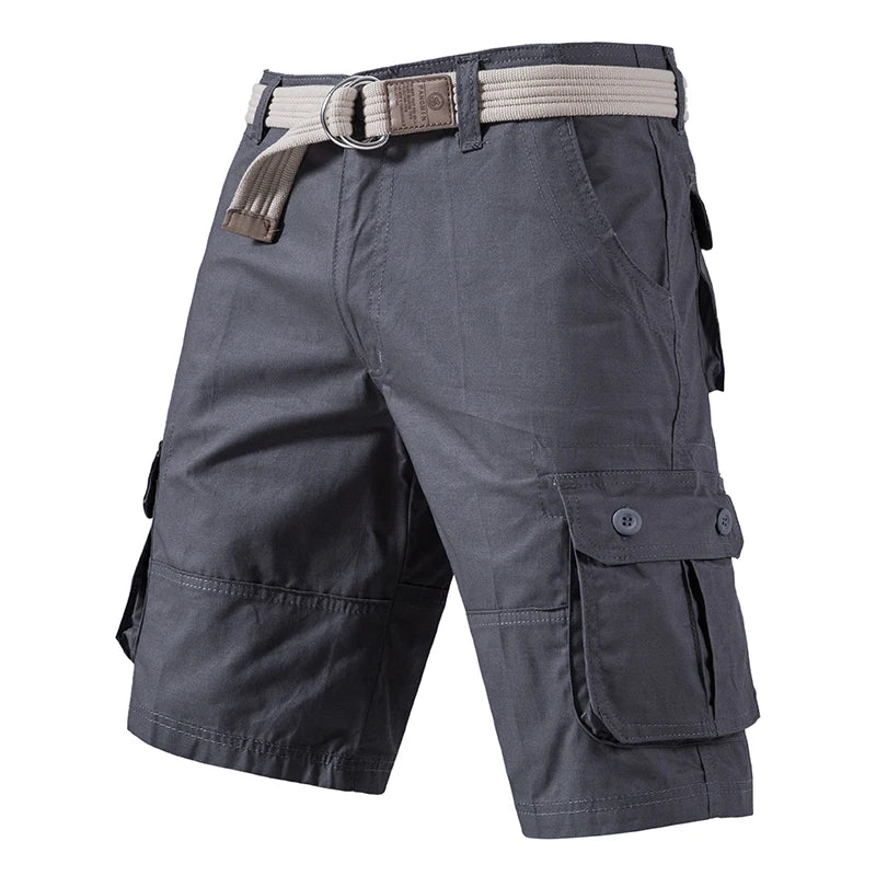 Short Cargo Homme Bermuda Coton Mi-Genou Sport Casual Golf Running Gym Grande Taille Droit Confortable Été – Short Multi-Poches Premium Polyvalent | Mode Homme Sport Premium