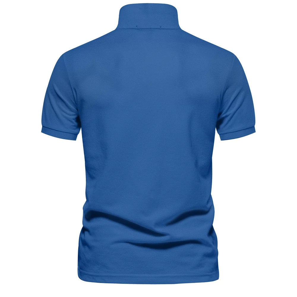Polo Homme Coton Manches Courtes Couleur Unie Haute Qualité – Casual Élégant Été | Mode Homme Premium