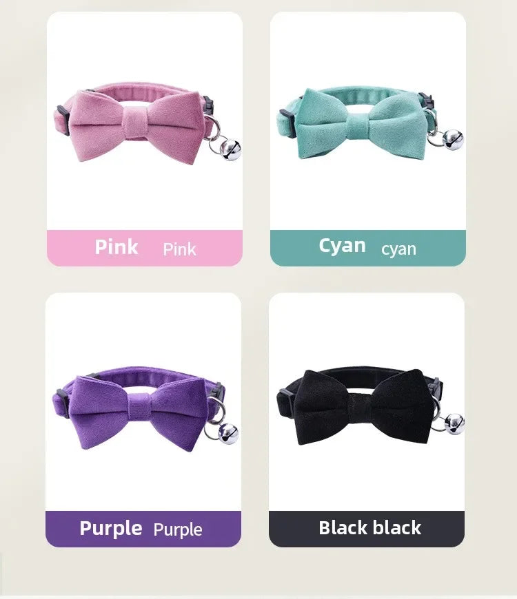 Collier Chat Nœud Papillon Sécurité – Clochette Anti-Étranglement Puppy Chaton Adorable