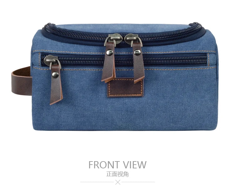 Dopp Kit Homme Voyage Canvas avec Crochet – Trousse Toilette Personnalisable | Salle de Bain