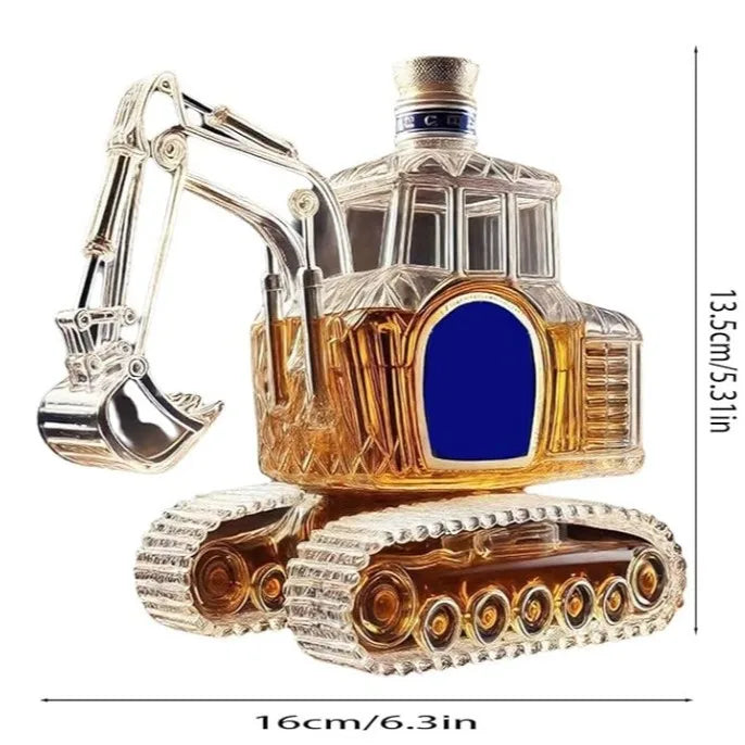 Décanteur Whisky Excavatrice Premium – Artisanat d’Exception | Cadeau Homme Unique pour Collectionneurs, Passionnés de BTP & Connaisseurs de Whisky