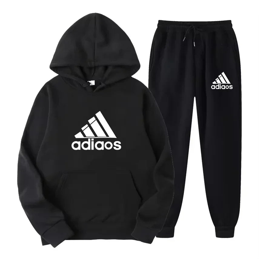 Ensemble Sport 2 Pièces Unisexe Automne Hiver – Sweat Capuche + Jogging Chaud Confortable Fitness Loisir | Mode Sportswear