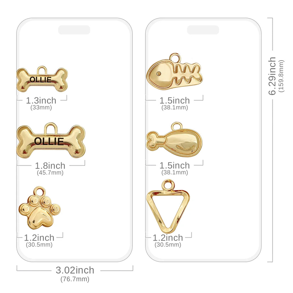 Plaque ID Personnalisée Chien & Chat Memopaw Cuivre Gravure Gratuite Anti-Perte – Médaillon Nom Collier | Accessoires Animaux