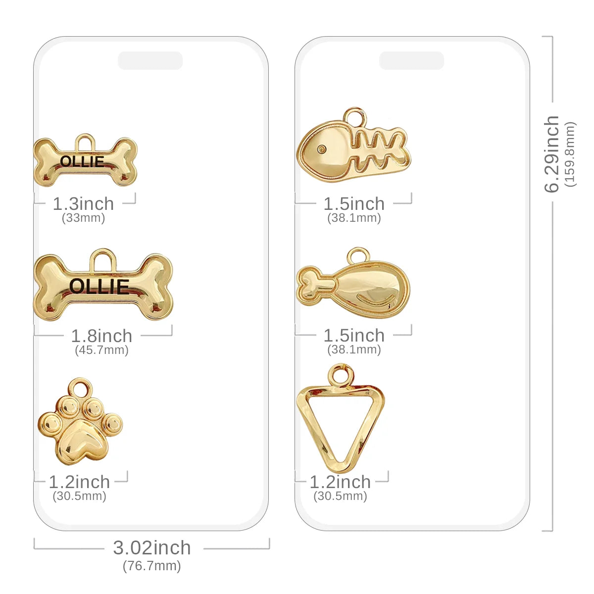 Plaque ID Personnalisée Chien & Chat Memopaw Cuivre Gravure Gratuite Anti-Perte – Médaillon Nom Collier | Accessoires Animaux