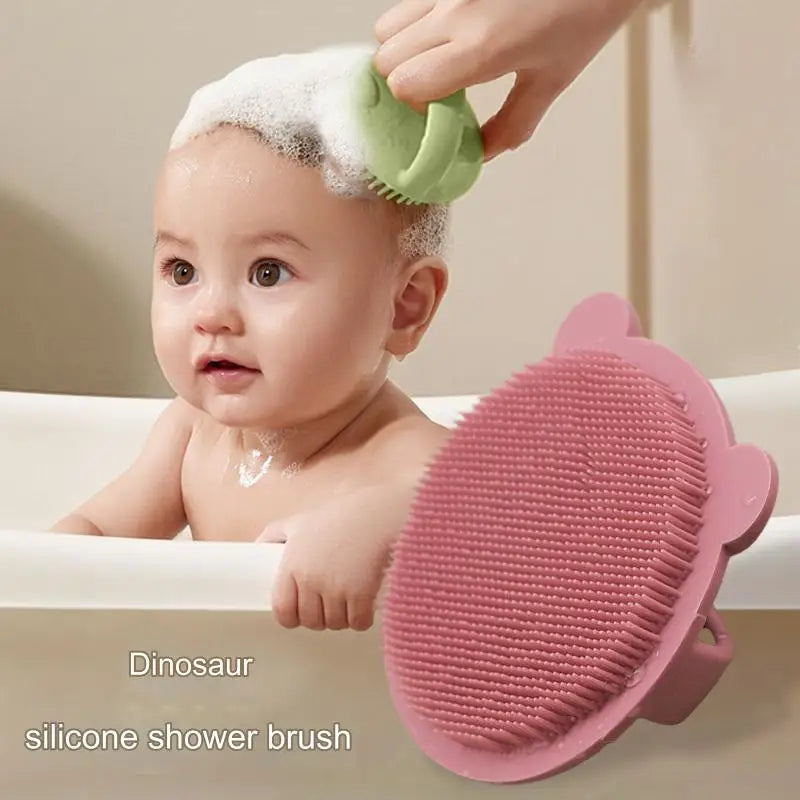 Brosse Shampoing Dinosaure en Silicone - Massage Cuir Chevelu, Anti-Pellicules & Croissance