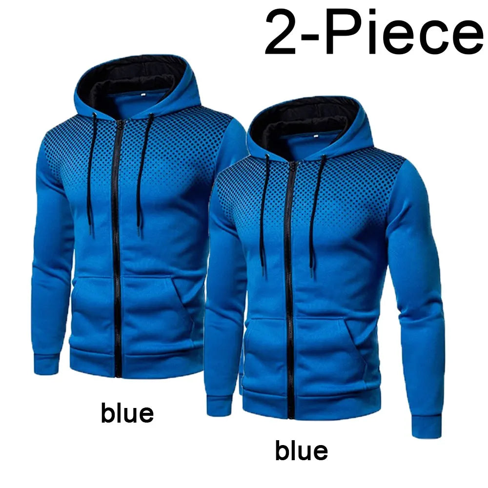 Ensemble Homme Polaire Couleur Unie Sweat Zippé + Pantalon + Bonnet Casual Sport Style Américain Européen Automne Hiver Confortable – Set 3 Pièces Premium | Mode Homme Sport Premium