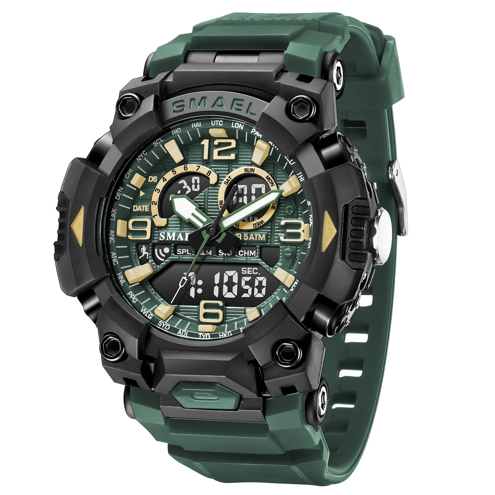 Montre Homme SMAEL 8099 Militaire Digital Sport – Étanche 50M LED Chronographe Antichoc