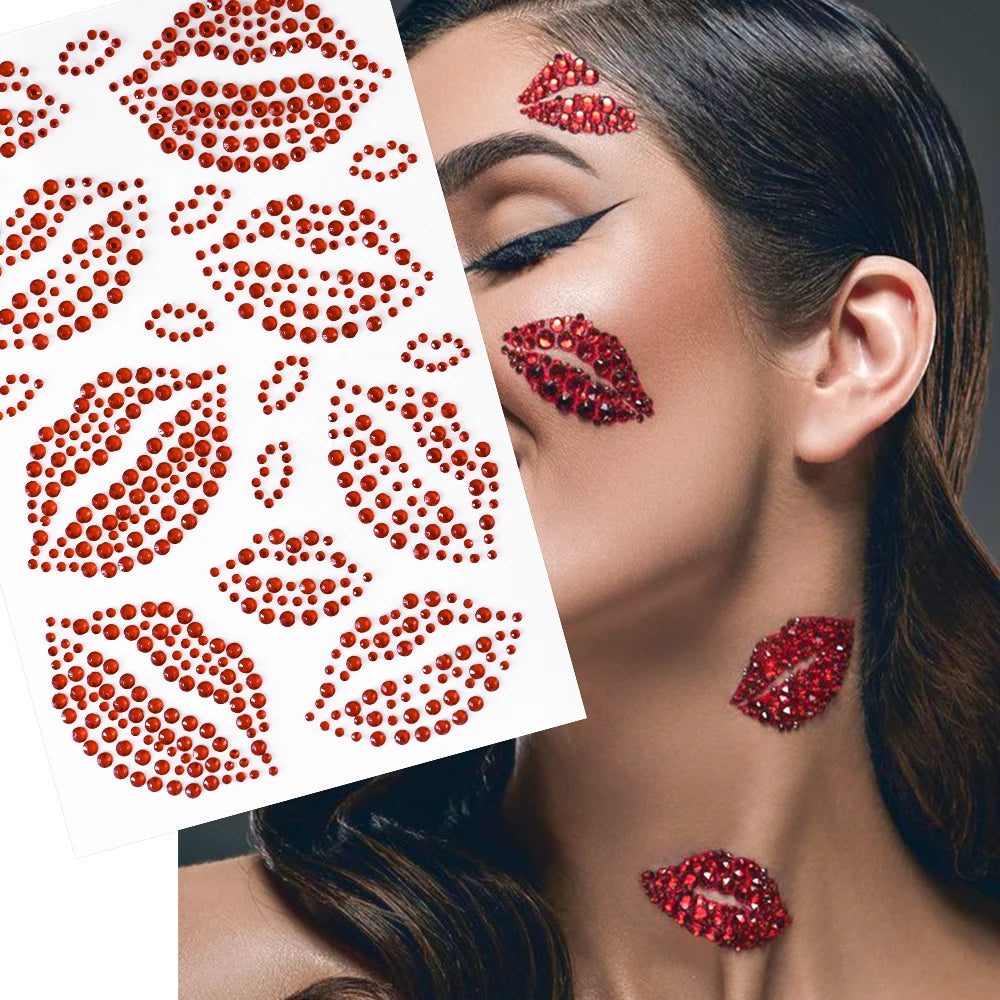 900 Strass Perle Visage 3/4/5mm – Stickers Autoadhésifs Waterproof | Bijoux Maquillage Mariage & Fête