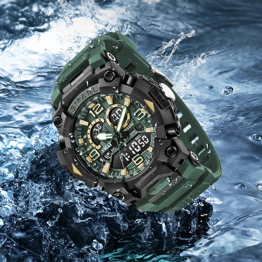 Montre Homme SMAEL 8099 Militaire Digital Sport – Étanche 50M LED Chronographe Antichoc