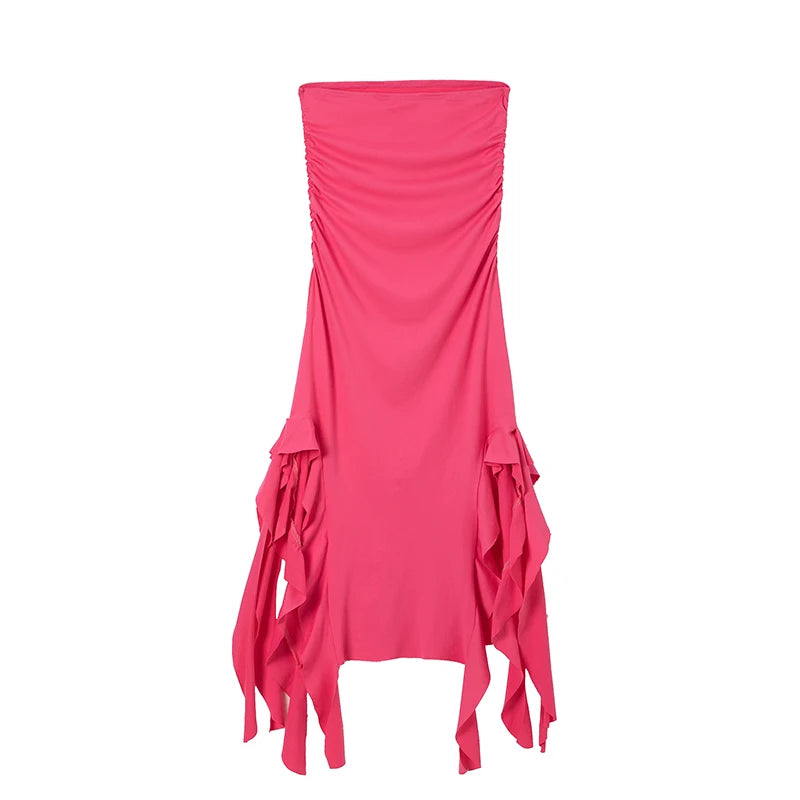 Asymmetrisches One-Shoulder-Kleid mit figurbetonter Passform – Trendiger Frühling/Sommer im europäischen und amerikanischen Stil