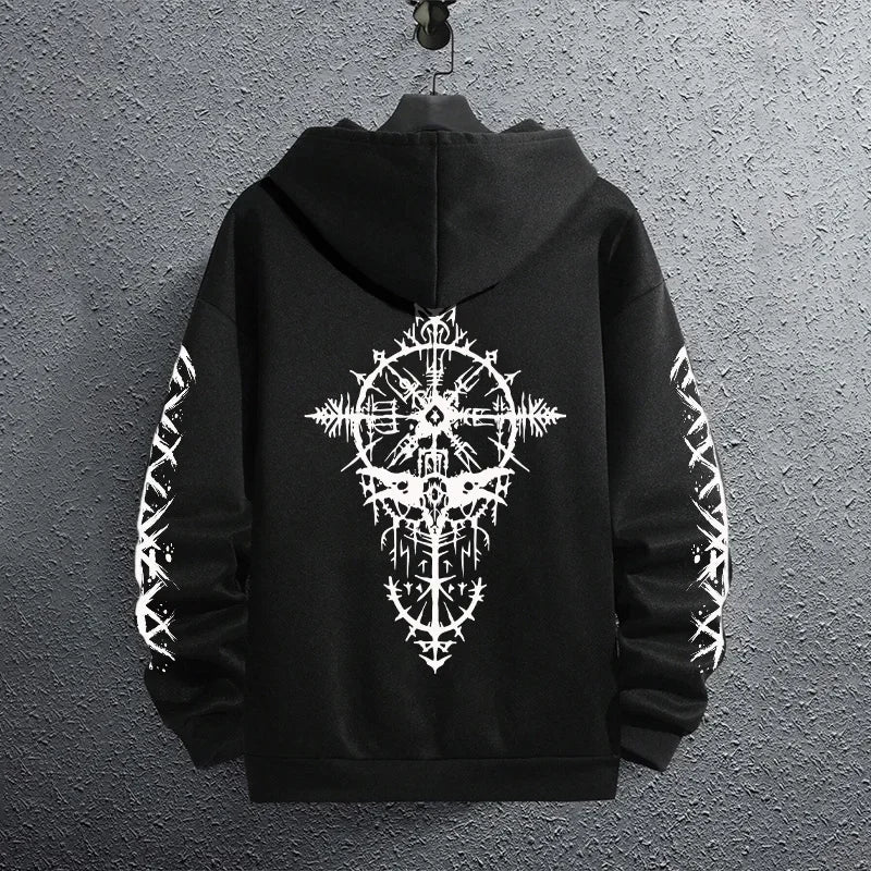 Sweat à Capuche Homme Noir Casual Sport Jogging Pullover Automne Hiver – Streetwear Fashion Outwear | Mode Homme Premium