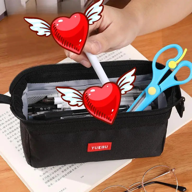 Trousse Crayons Grande Capacité – École & Maquillage | Rangement Stylos & Outils Beauté