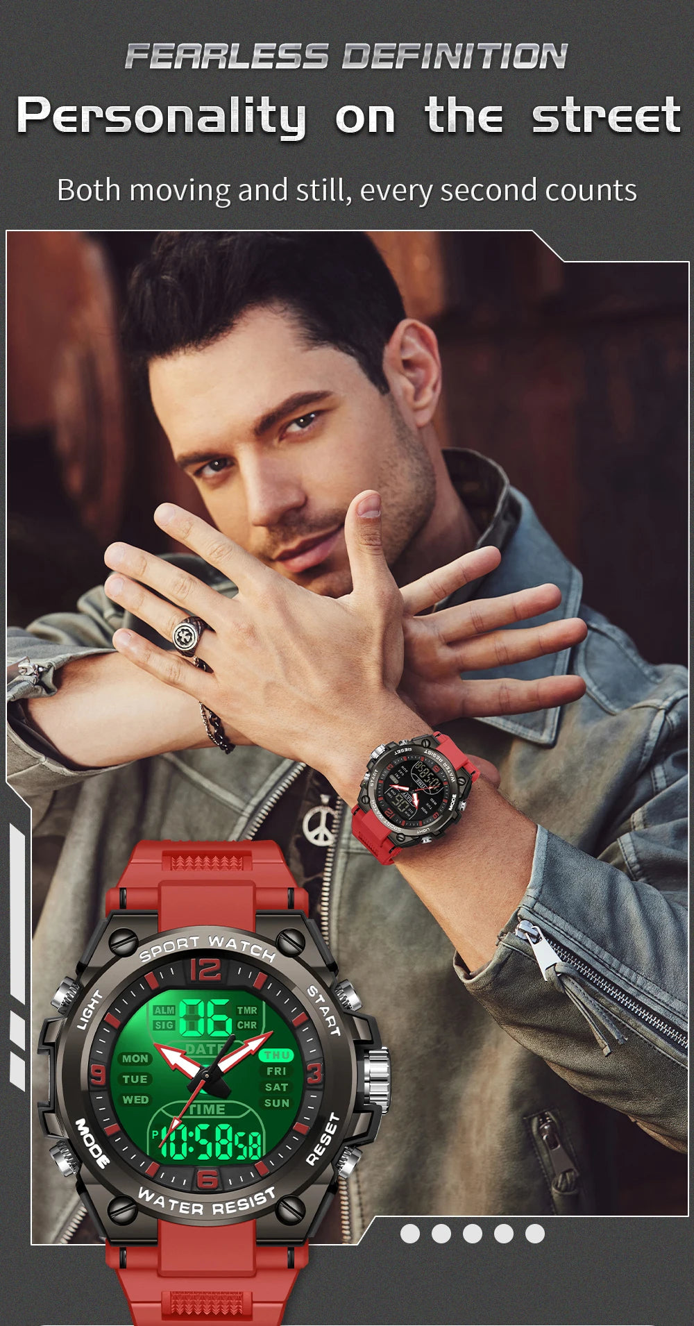 Montre Homme SANDA Militaire Tactique G-Style – LED Digital Quartz Étanche 50M Sport Luxe
