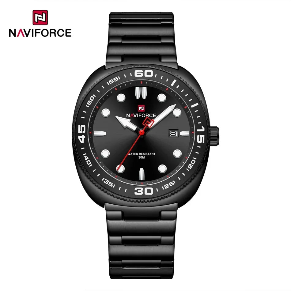 Montre Homme NAVIFORCE Sport Luxe Acier Inoxydable Quartz Date Étanche 30M – Fashion Tendance